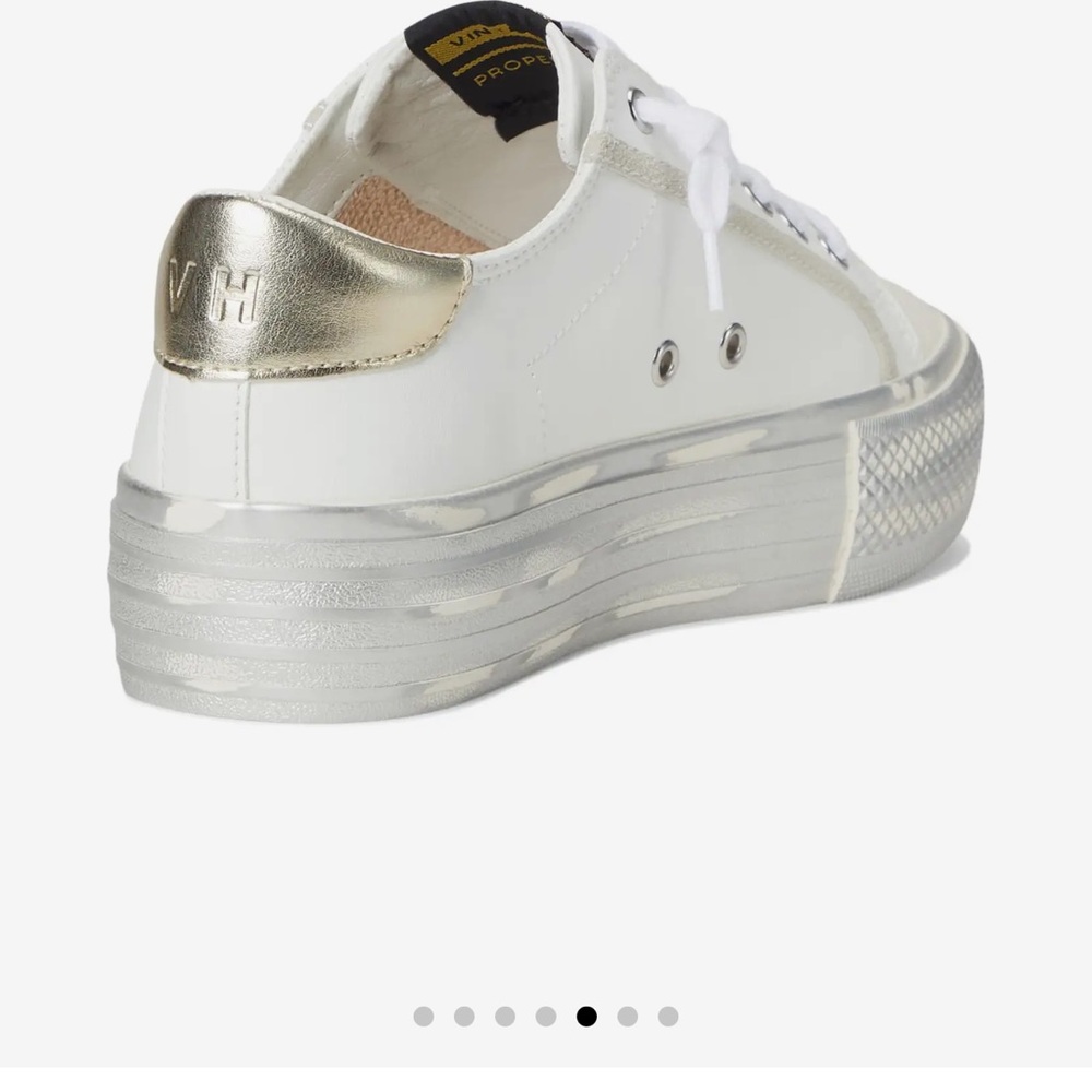 Vintage Havana White and Gold Star Sneakers - Picture 3 of 16